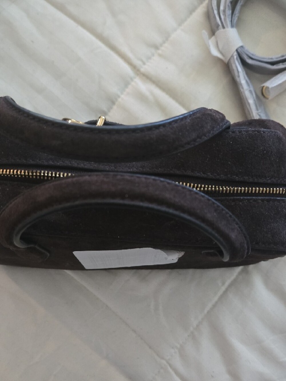 Madewell Chocolate Brown Suede Satchel NWT & The LAUREL Boot Size 10 NEW - Picture 5 of 14